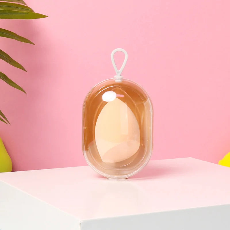 Beauty Egg Sponge & Transparent Storage Box Set